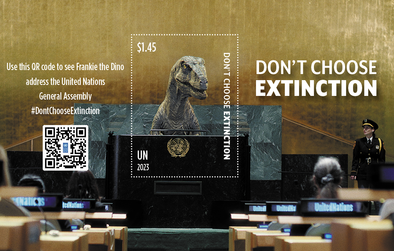 Don't Choose Extinction official UN stamp