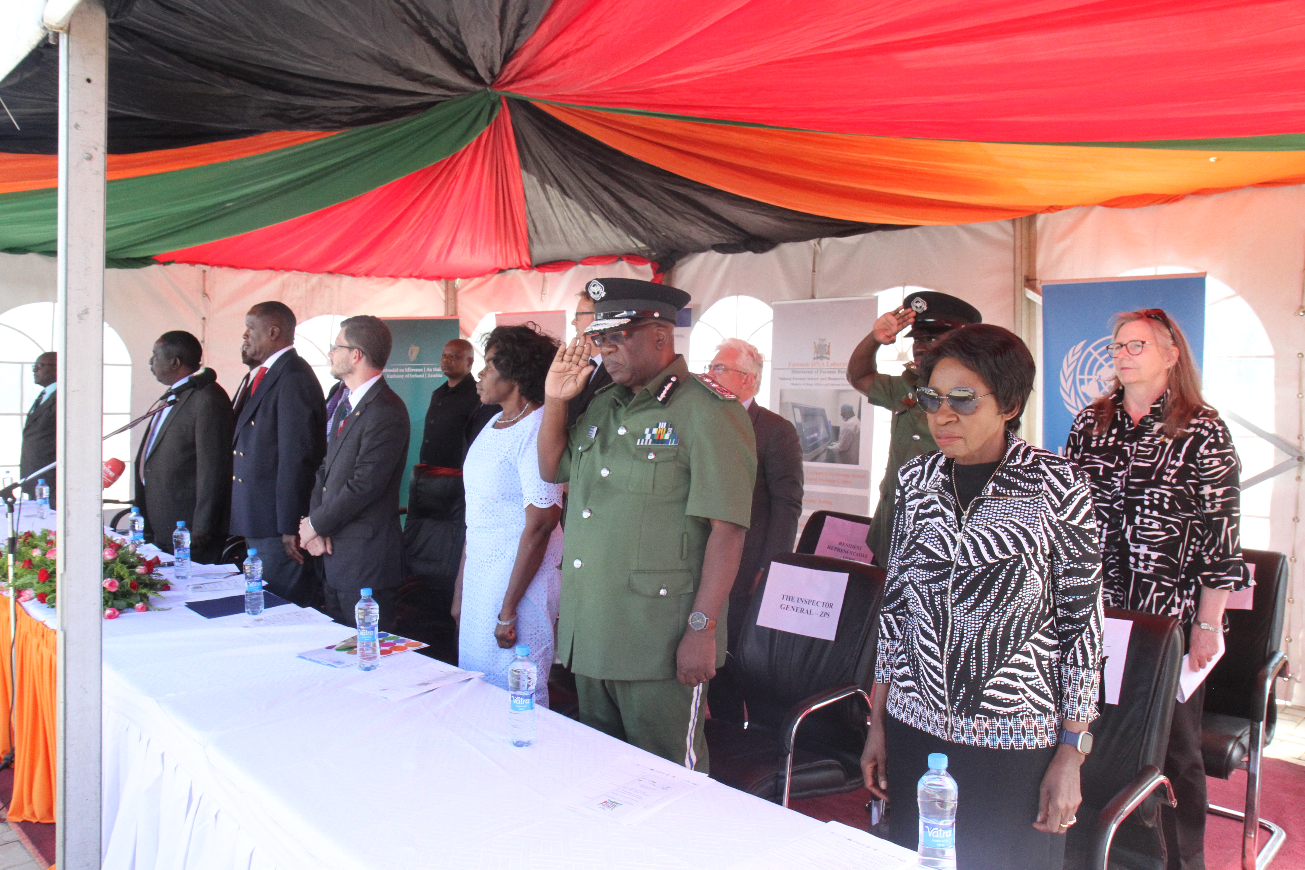 Image of the attendees at the Launch of the Forensic DNA Lab in Lusaka, Zambia