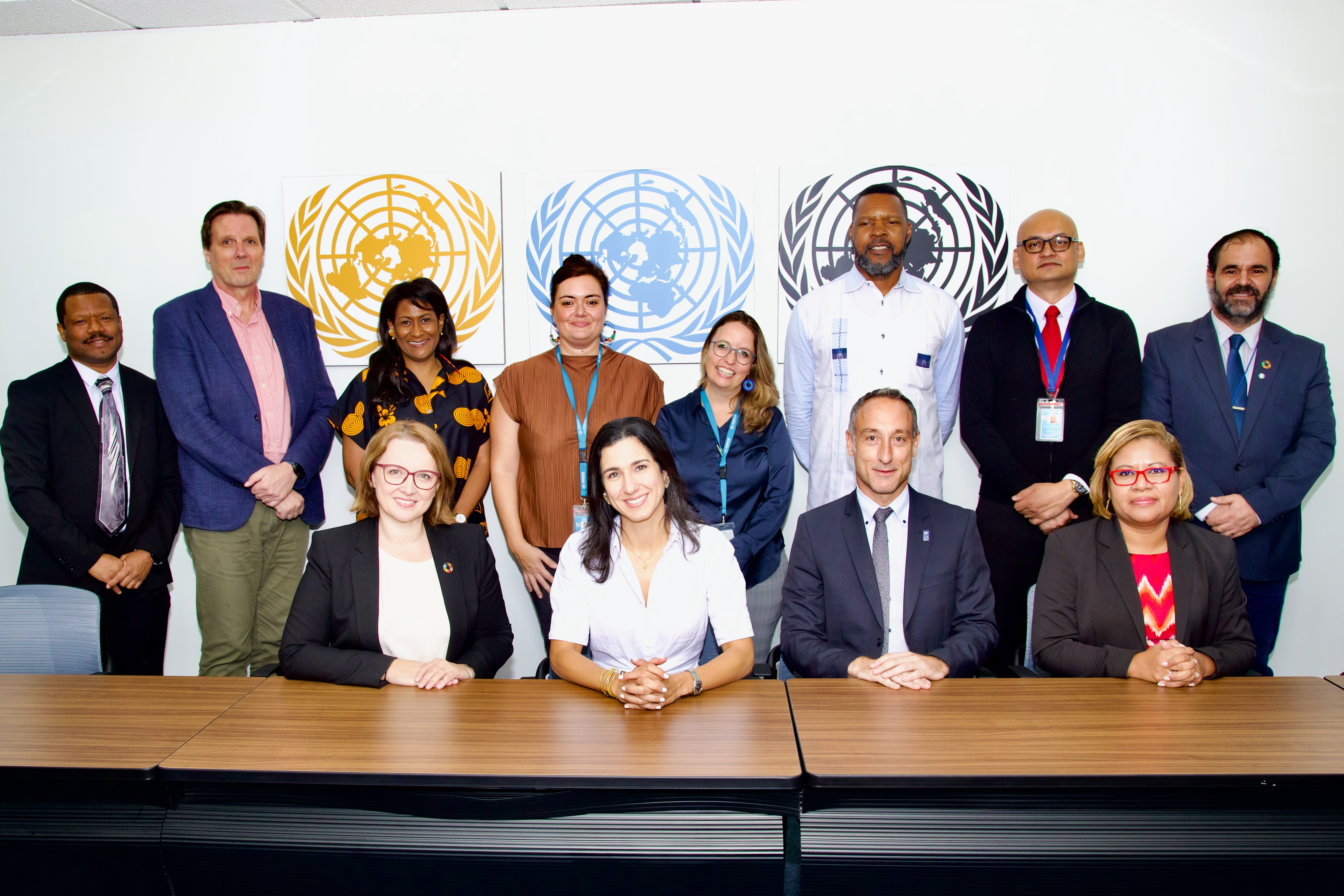 Michelle Muschett and Ugo Blanco meet with Ms. Joanna Kazana and other Members of the United Nations Country Team  