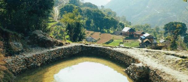 A pond constructed in Halesi Tuwachung-1, Majhi Basti in Khotang district
