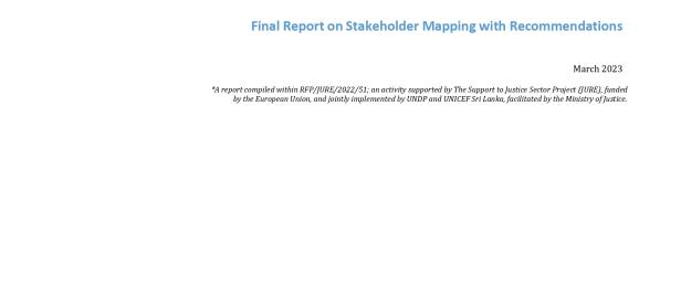Final Report on Stakeholder Mapping with Recommendations