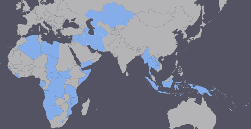 UNDP Graduate Programme - Map of priority countries