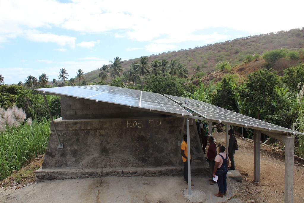 UNDP-supported solar panels installed in Cabo Verde.