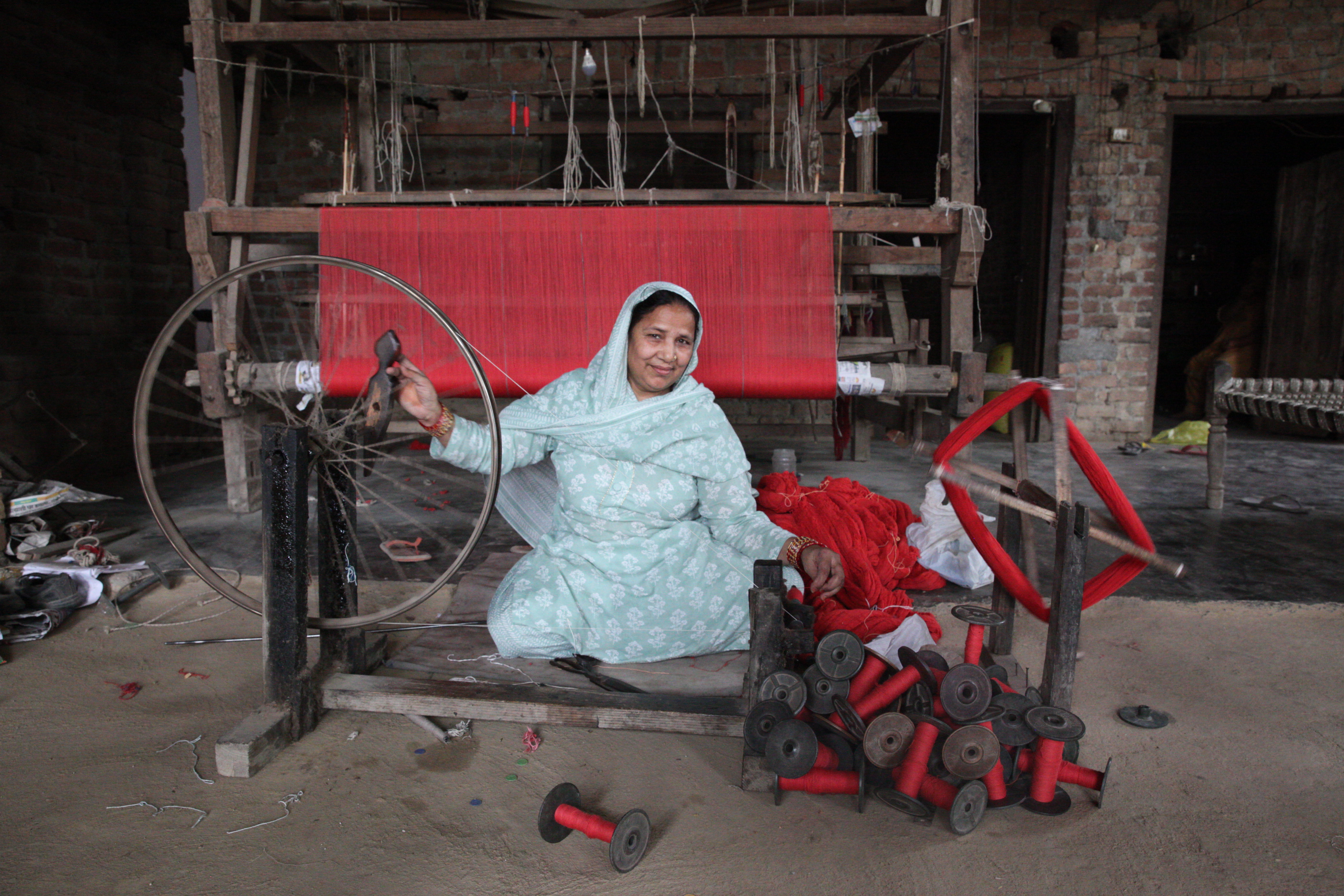 Fatima's family has been in the handloom business since generations