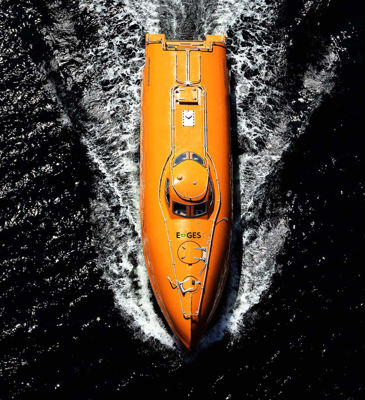 Life boat from above