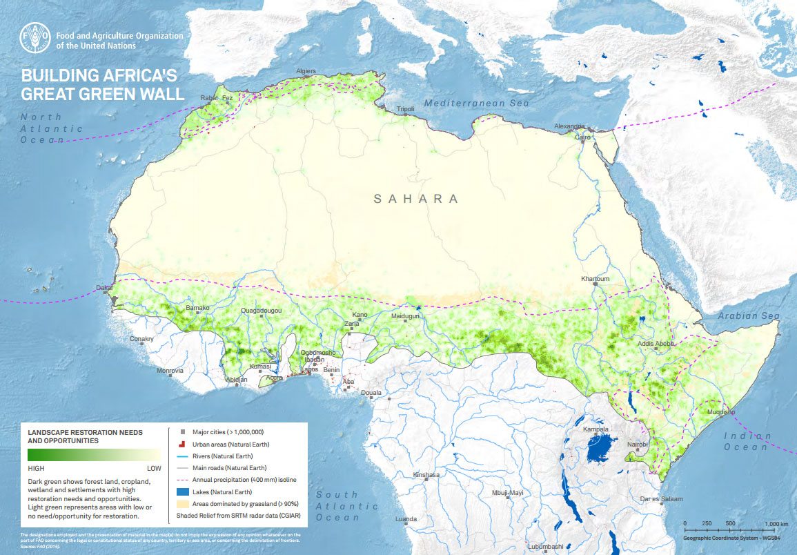 Map of the Great Green Wall project area