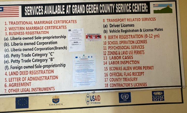 Services at County Service Center