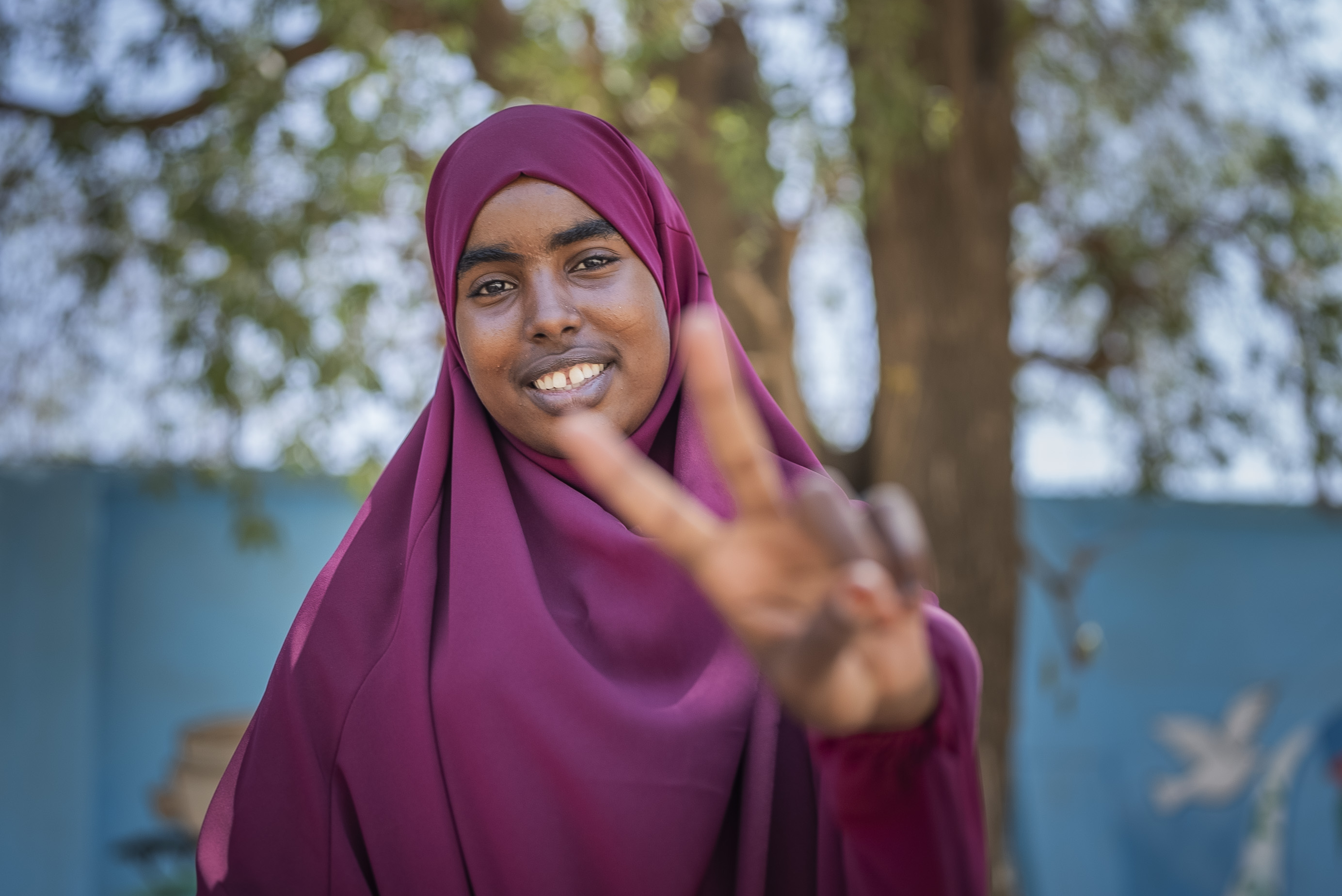 Somali women journalist smiles