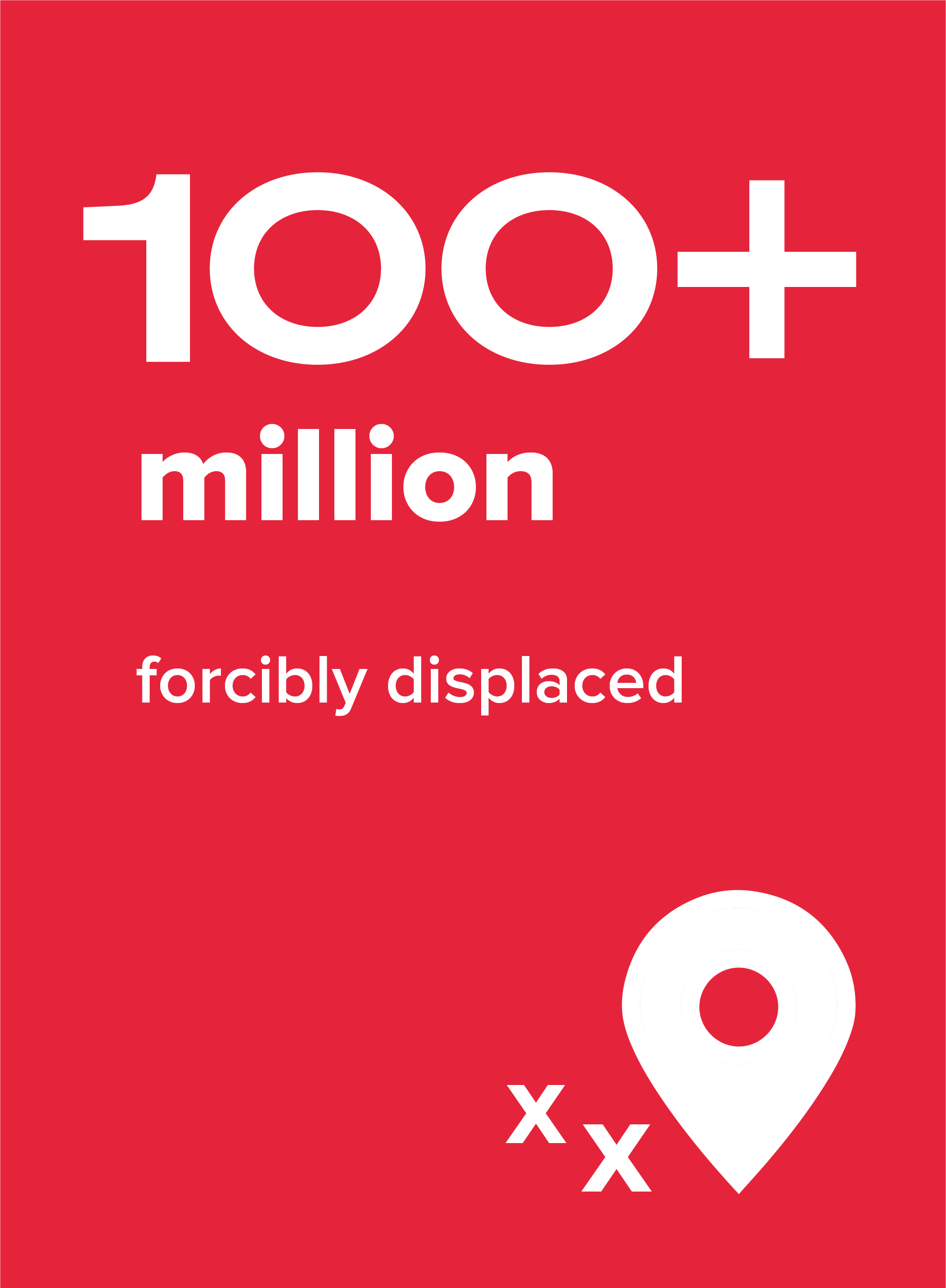 100+ million people are forcibly displaced