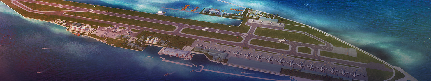 aerienne views of airport Velana International Airport on Hulhulé Island, North Malé Atoll, Maldives | Maldives Airports Company Limited