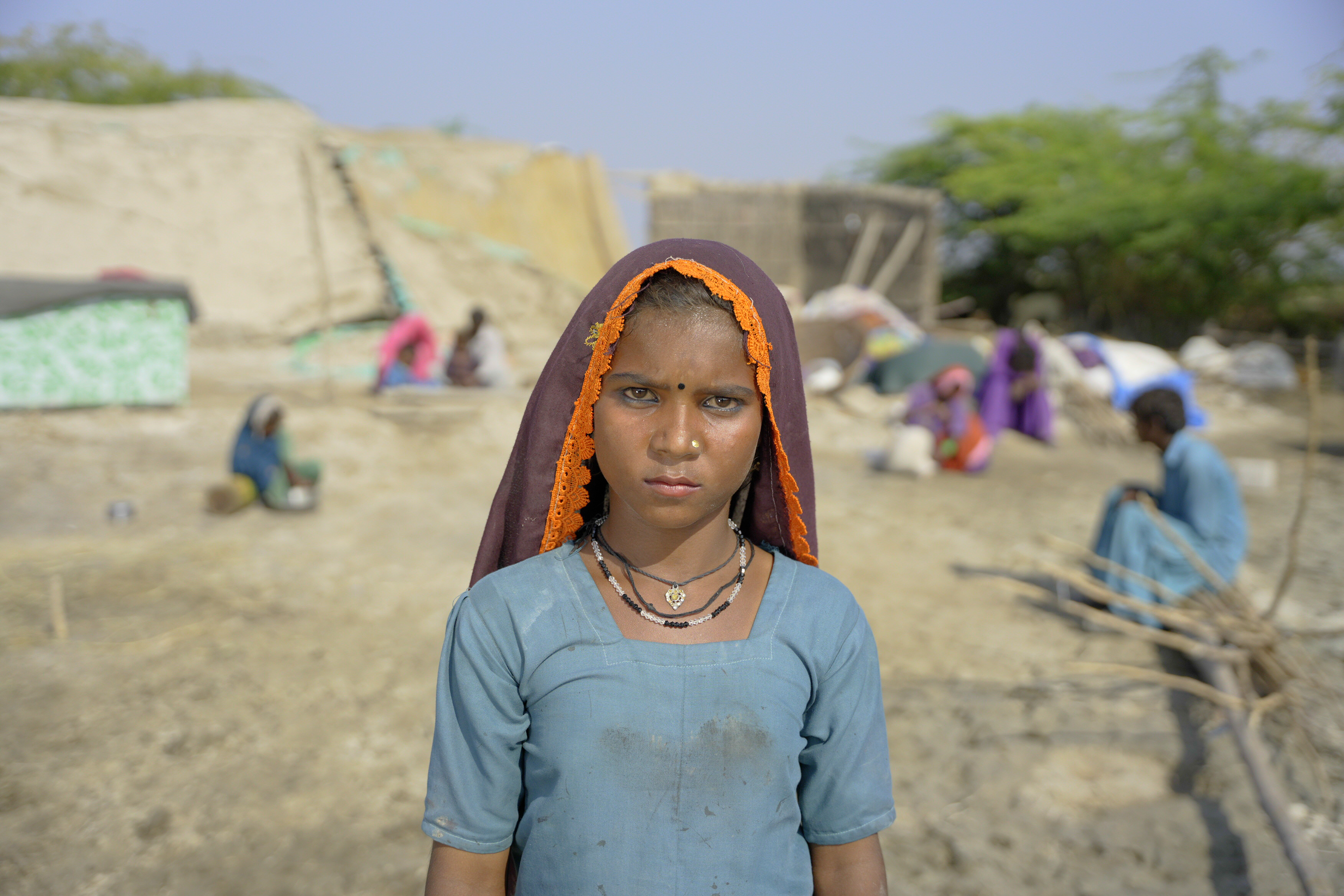 Young Pakistani girl affected by the floods