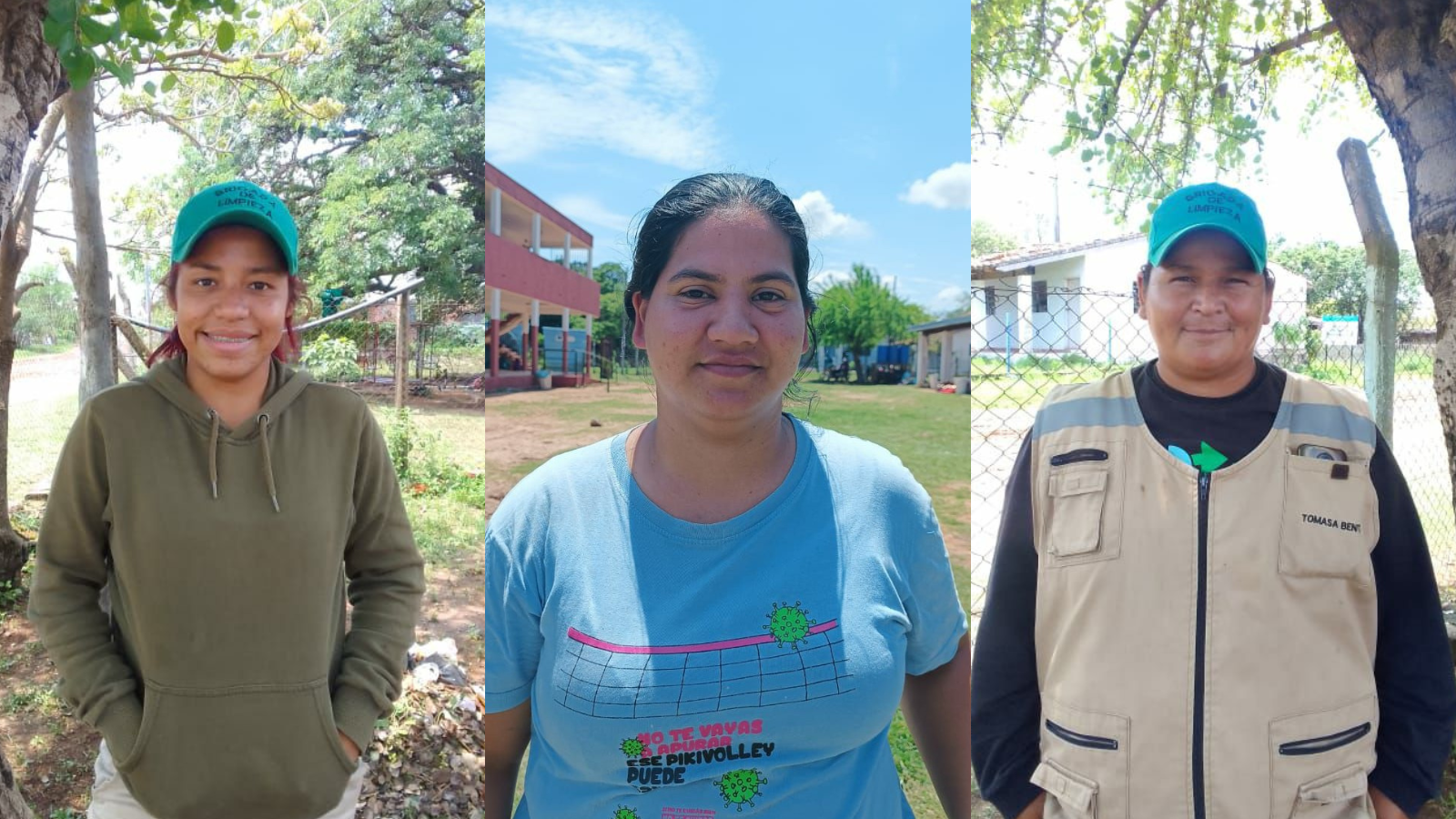 Mujeres que forman parte de la brigada de cuidado de la Reserva Ecológica Banco San Miguel.