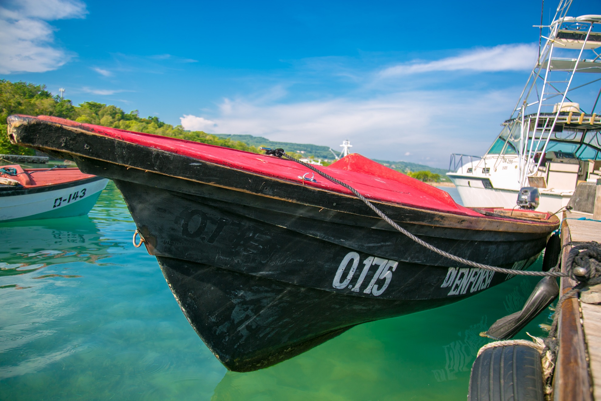 Fishing boat at a fishing sanctuary in north coast Jamaica