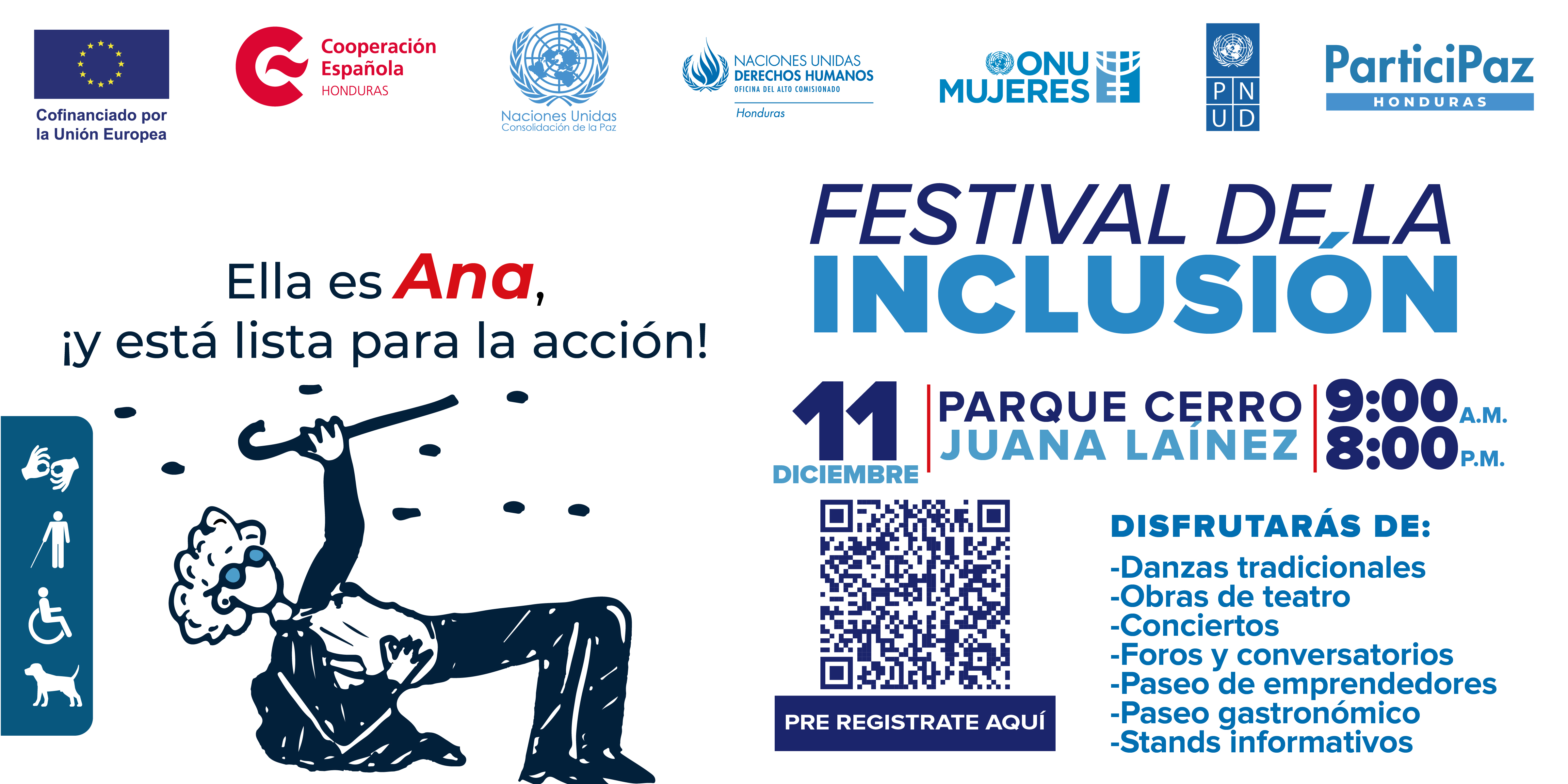 Invitación al Festival de la Inclusión el 11 de diciembre 2022 en Tegucigalpa