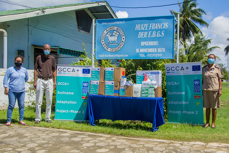 GCCA+Phase 2 project has Increased resilience of coastal ecosystems and communities in the Nickerie and Coronie districts through gender responsive climate actions