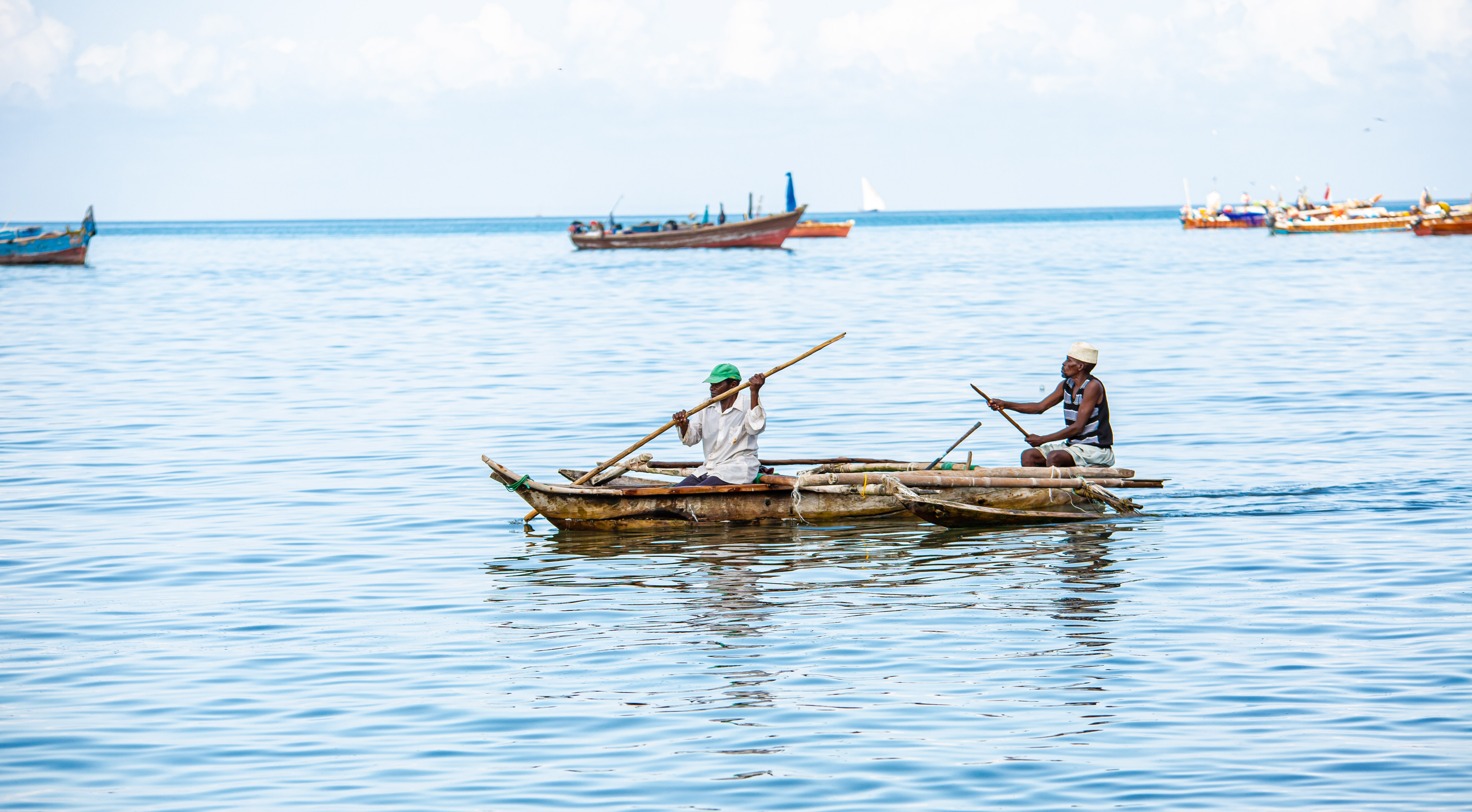 Fishermen off the coast of Zanzibar, Tanzania