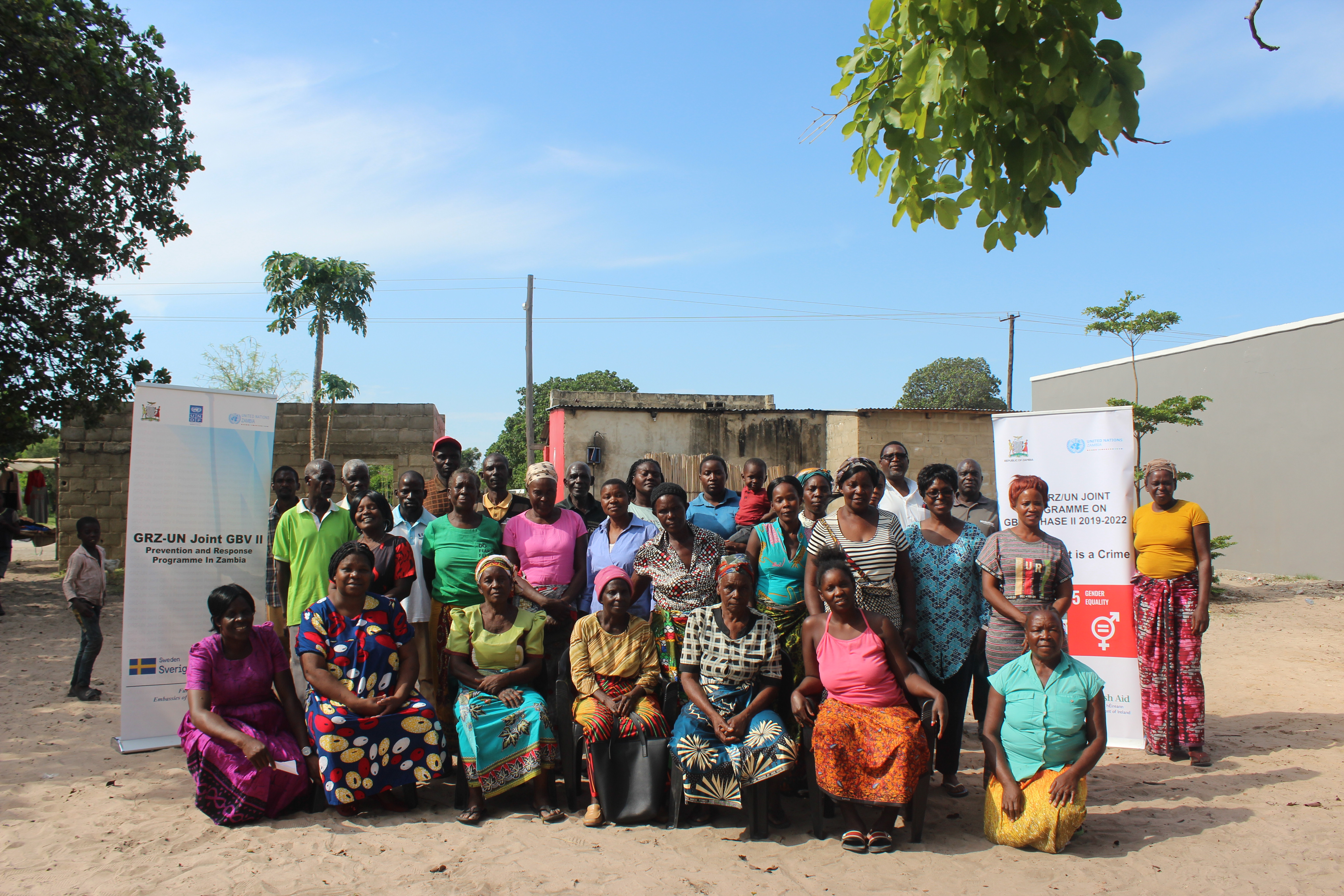 Group photo of the beneficiaries of the GBV Phase II Project