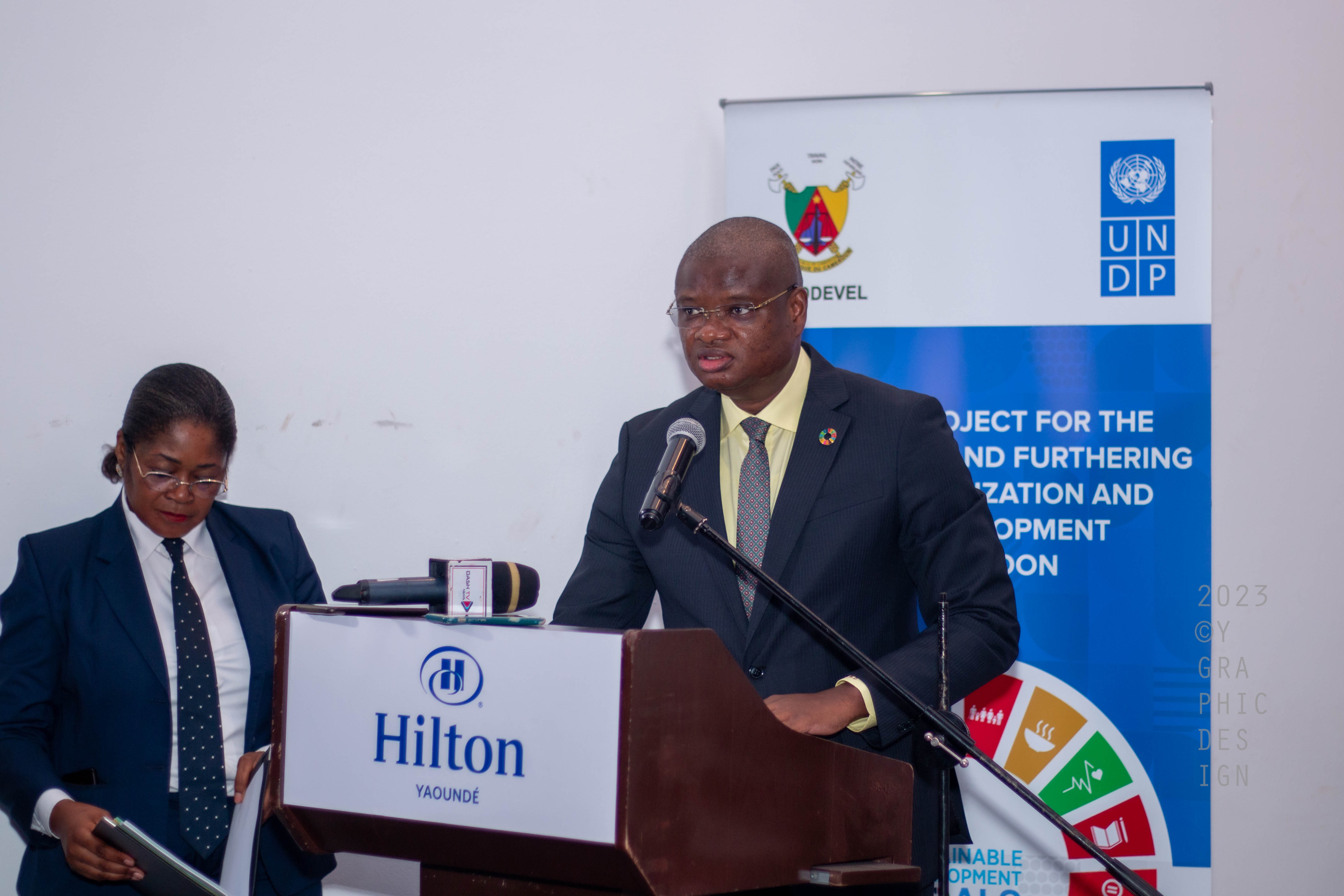 UNDP RR, Mr. Aliou Mamadou Dia, during his address to the Government and stakeholders. 