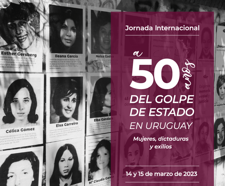 afiche de actividad A 50 años del Golpe de Estado en Uruguay. 