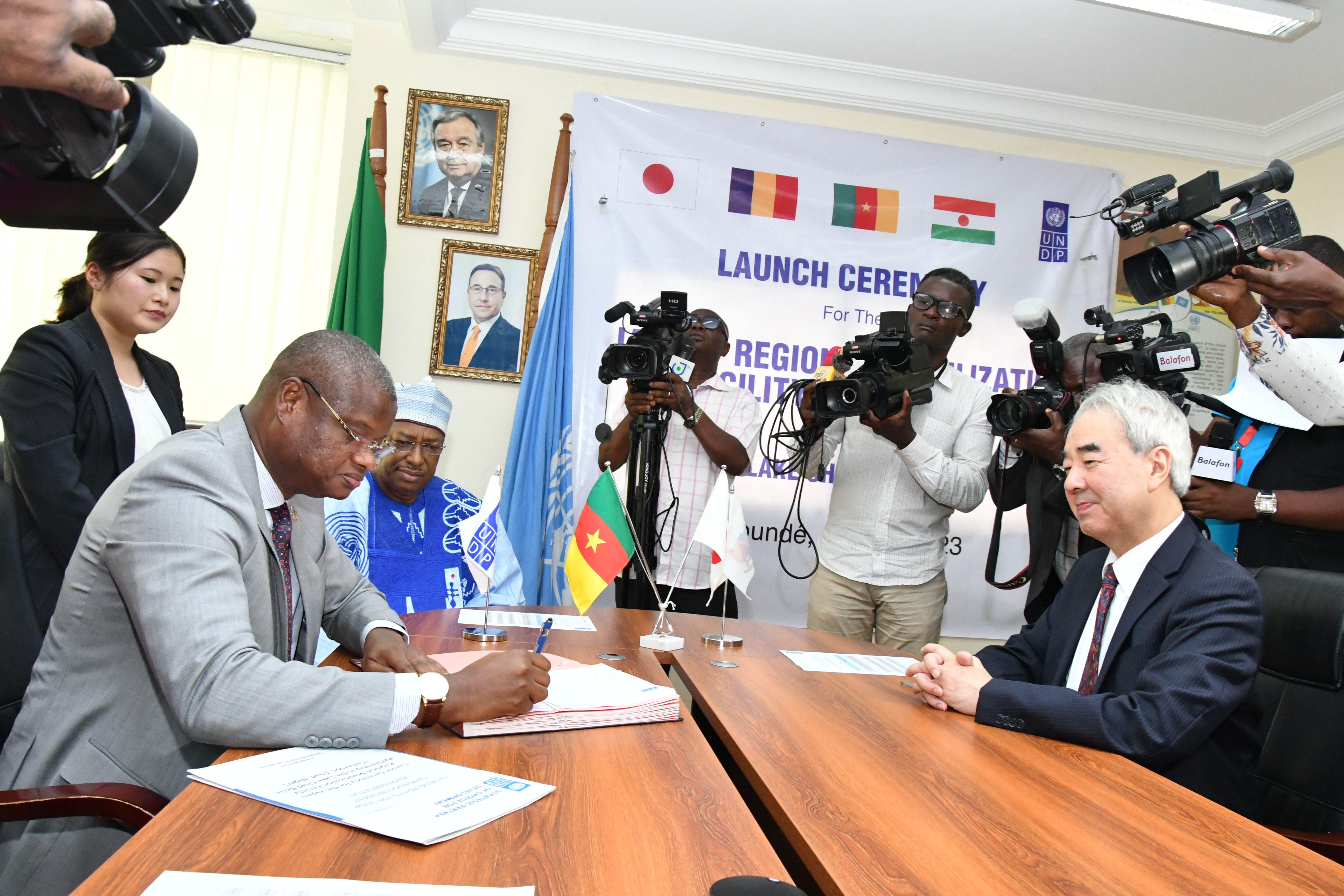 UNDP-CMR-RR, Mr Aliou Mamadou Dia, during the signing of the partnership-2023