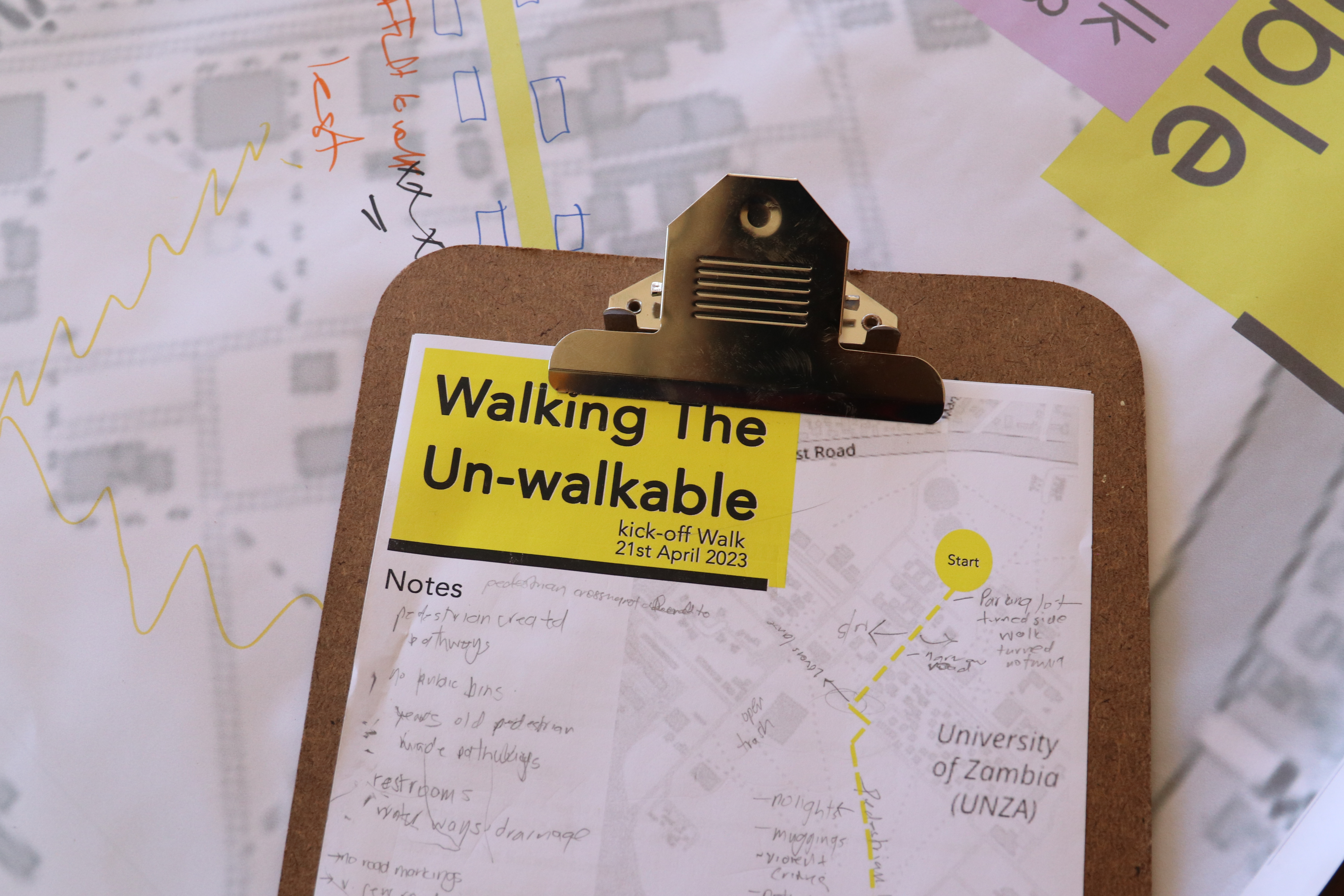 An image of a clipboard that reads "Walking the Unwalkable"