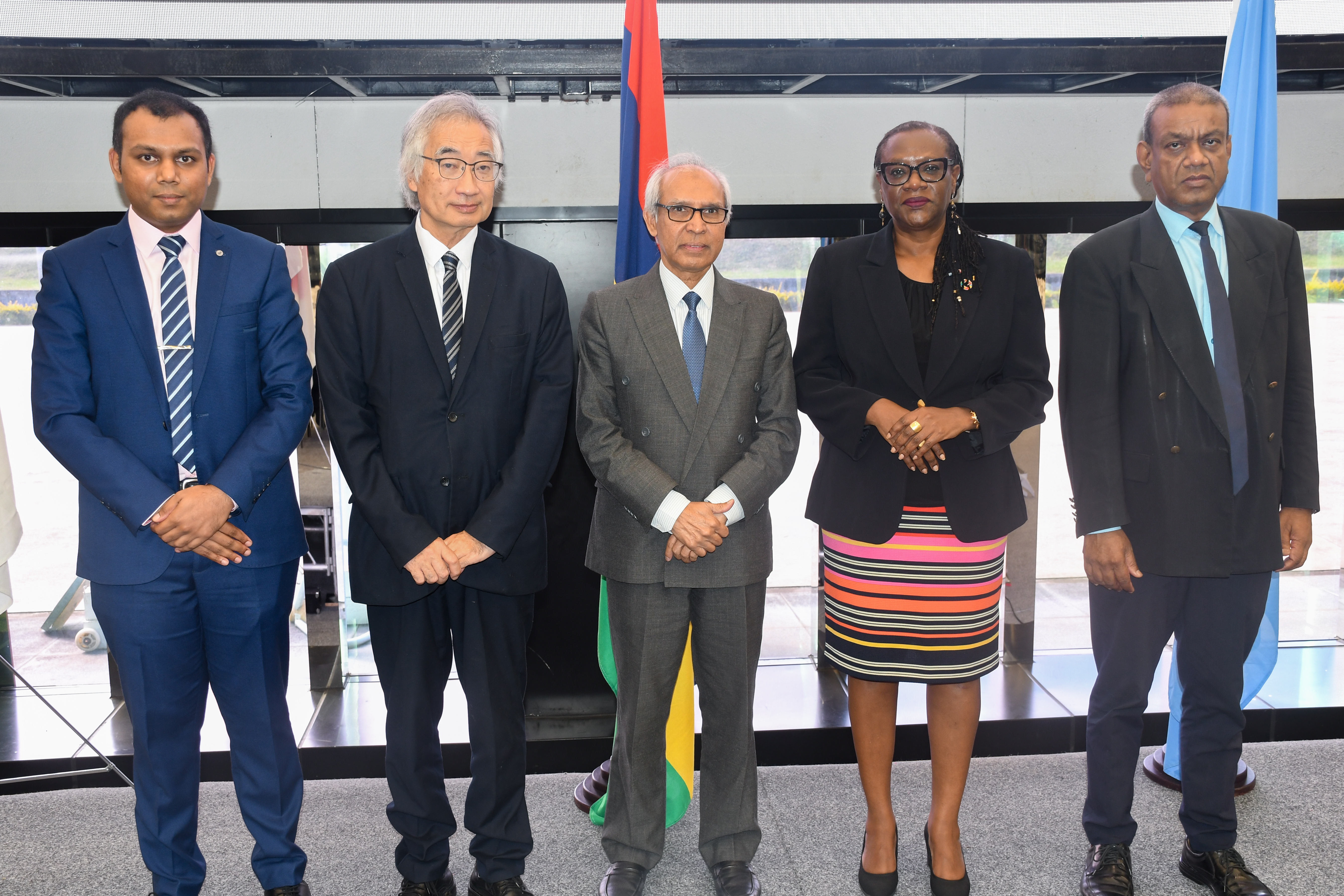 The event was launched by Dr the Honourable Anwar Husnoo, vice-Prime Minister and Minister of Local Government and Disaster Risk Management in the presence of His Excellency Mr. Shuichiro Kawaguchi, the Ambassador of Japan to Mauritius, and Ms. Amanda Serumaga, UNDP Resident Representative for Mauritius and Seychelles