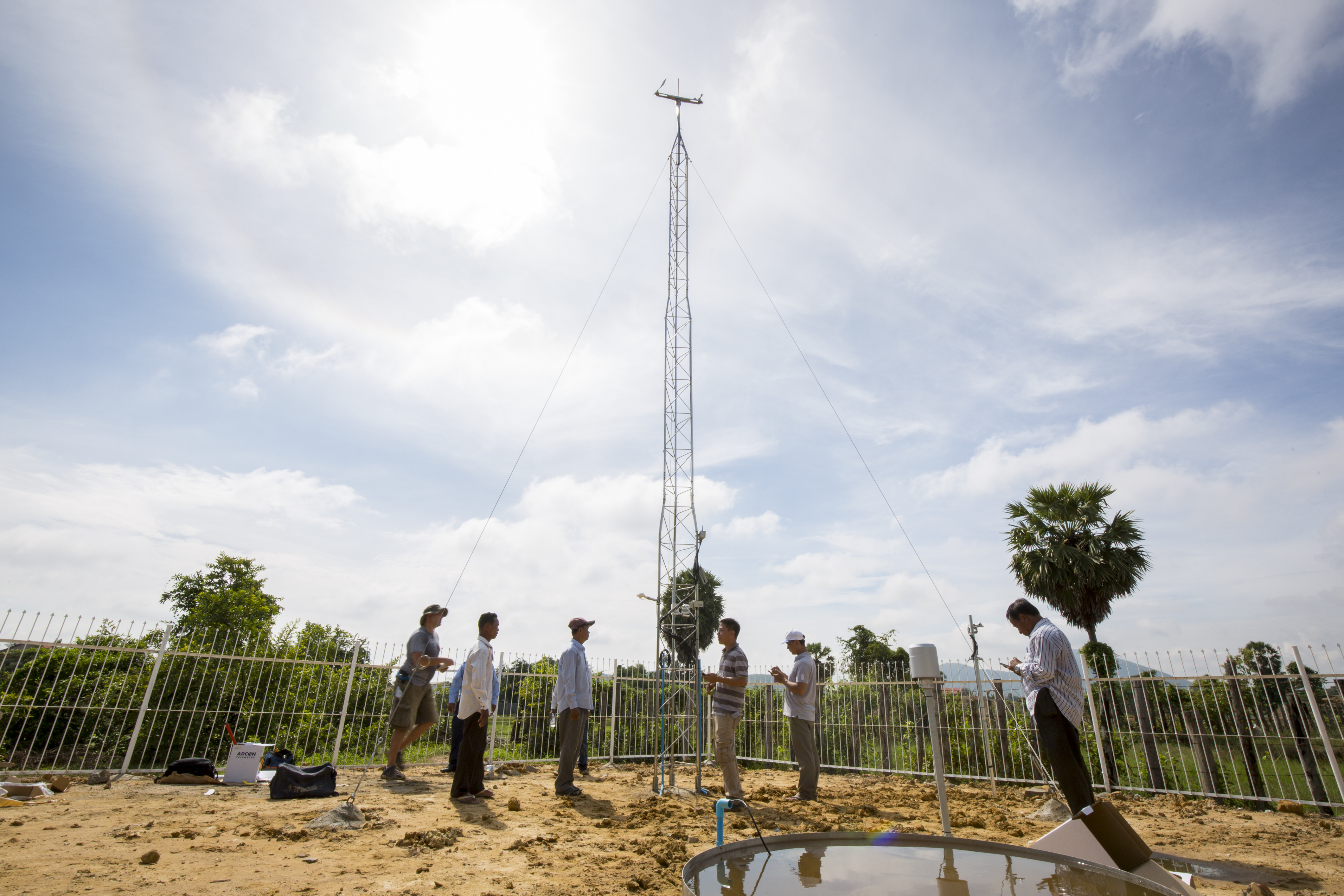 Installation of Automatic Weather Stations under the project ‘Strengthening Climate Information and Early Warning Systems in Cambodia’, supported by the UN Development Programme and the GEF Least Developed Countries Fund