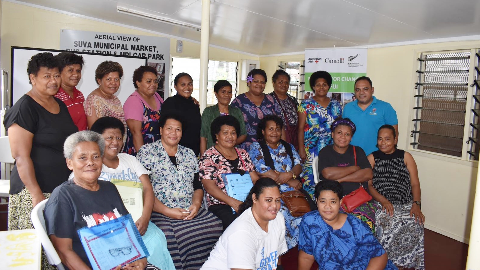 Market vendors at the Suva market promote and practice food safety in their business.