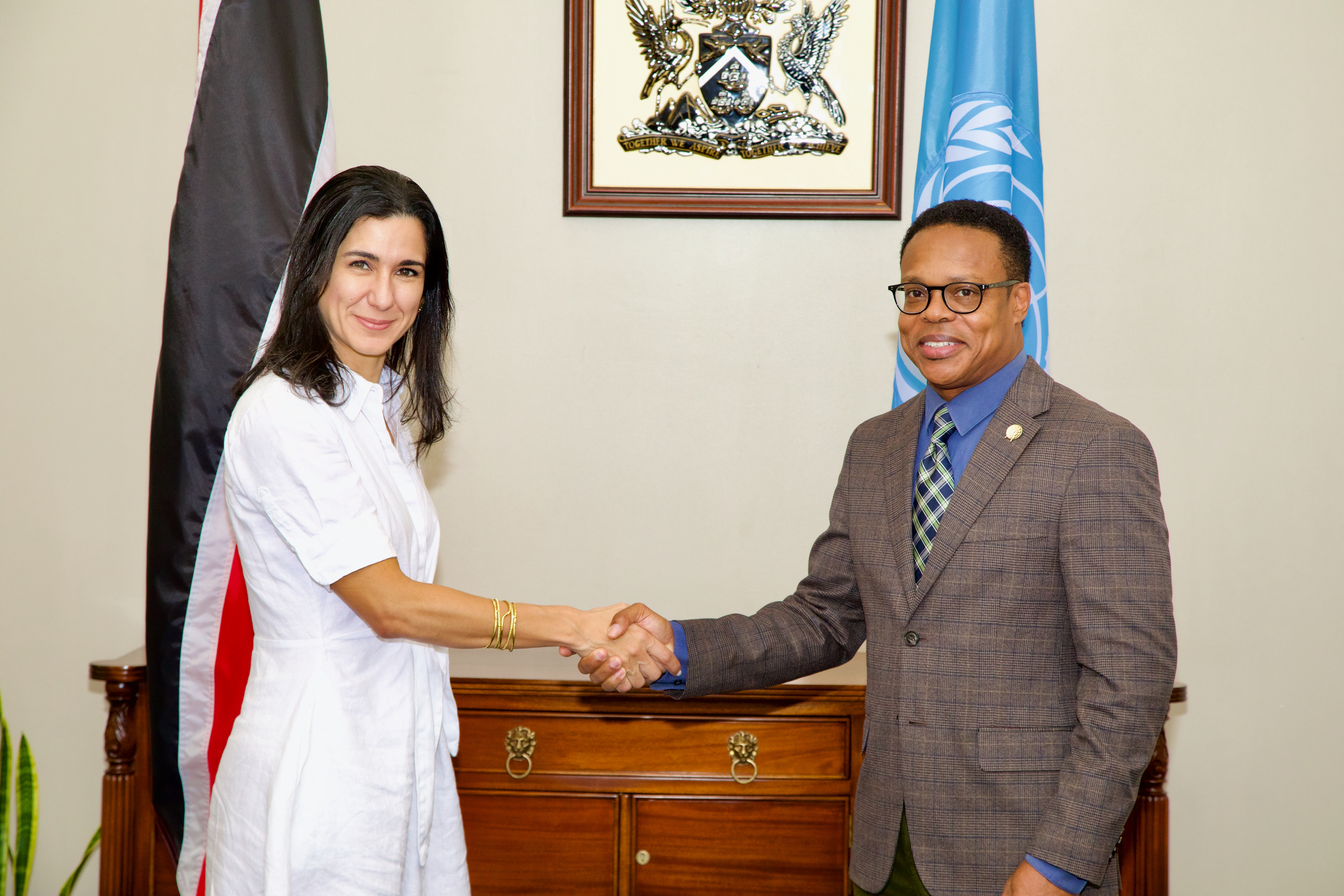 Ms. Michelle Muschett and Dr The Honourable Amery Browne 