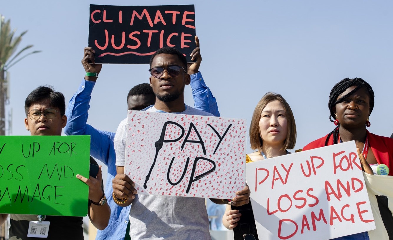 Youth protesting for climate justice