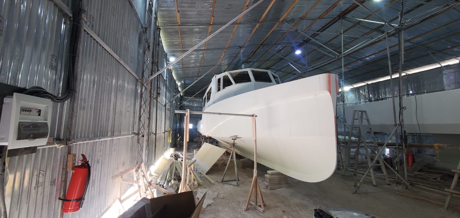 Agroboat under construction in the boatyard