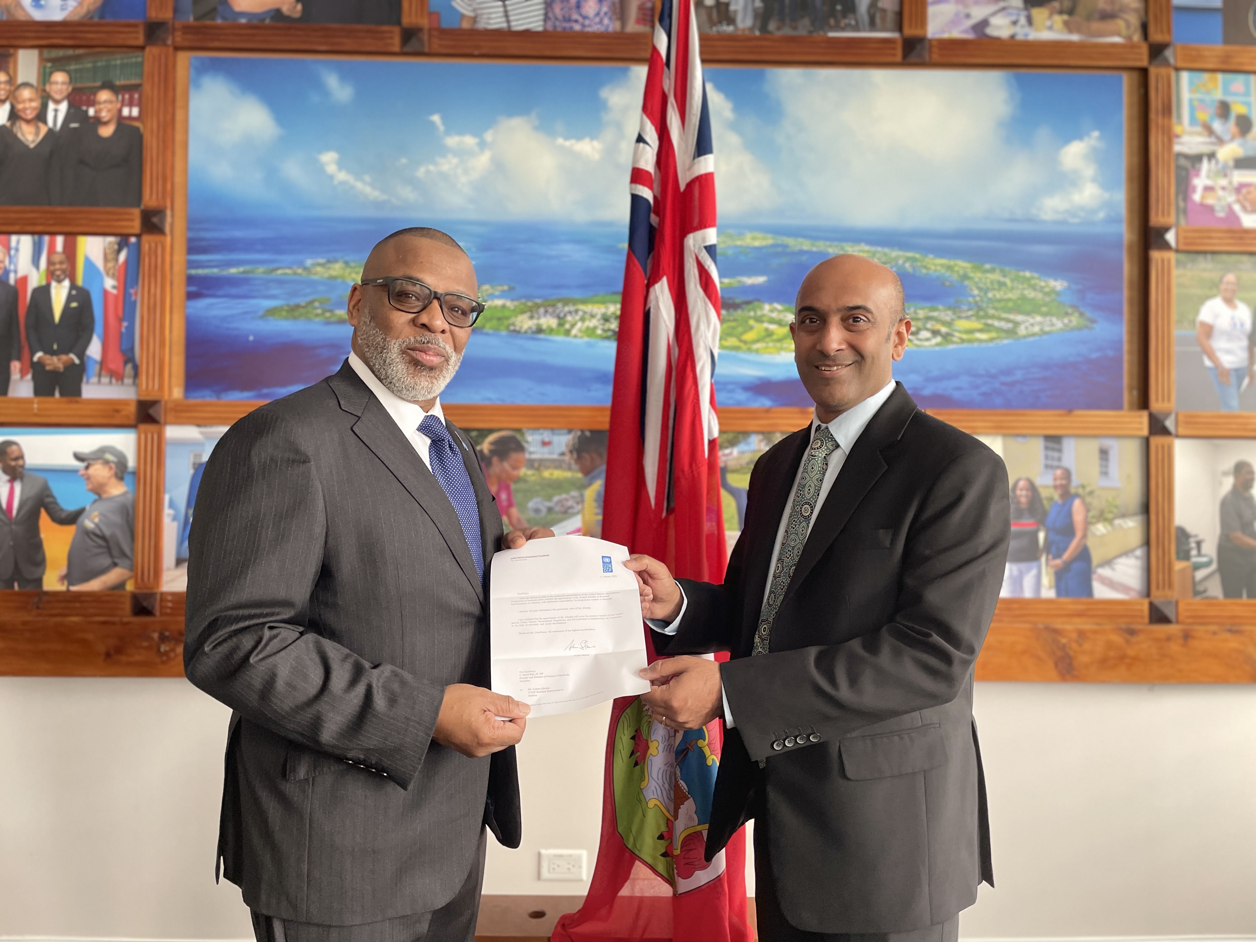 UNDP Resident Representative presents credentials to Bermuda's Deputy Premier