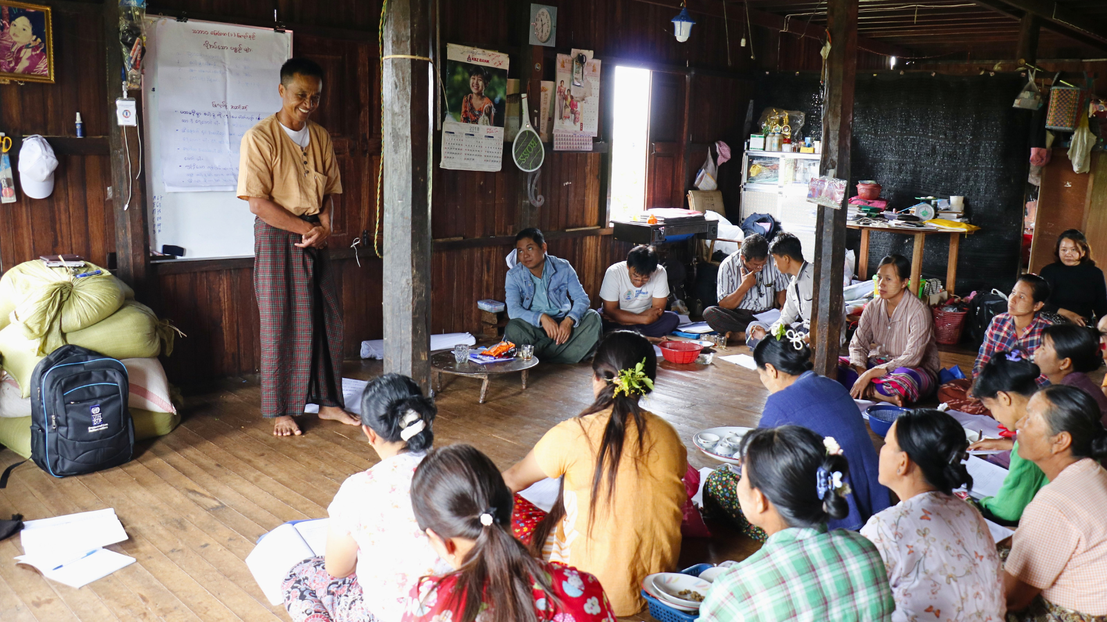 Building stronger communities, one skill at a time. Women from low-income households, in Shan State, attend UNDP’s livelihood training session