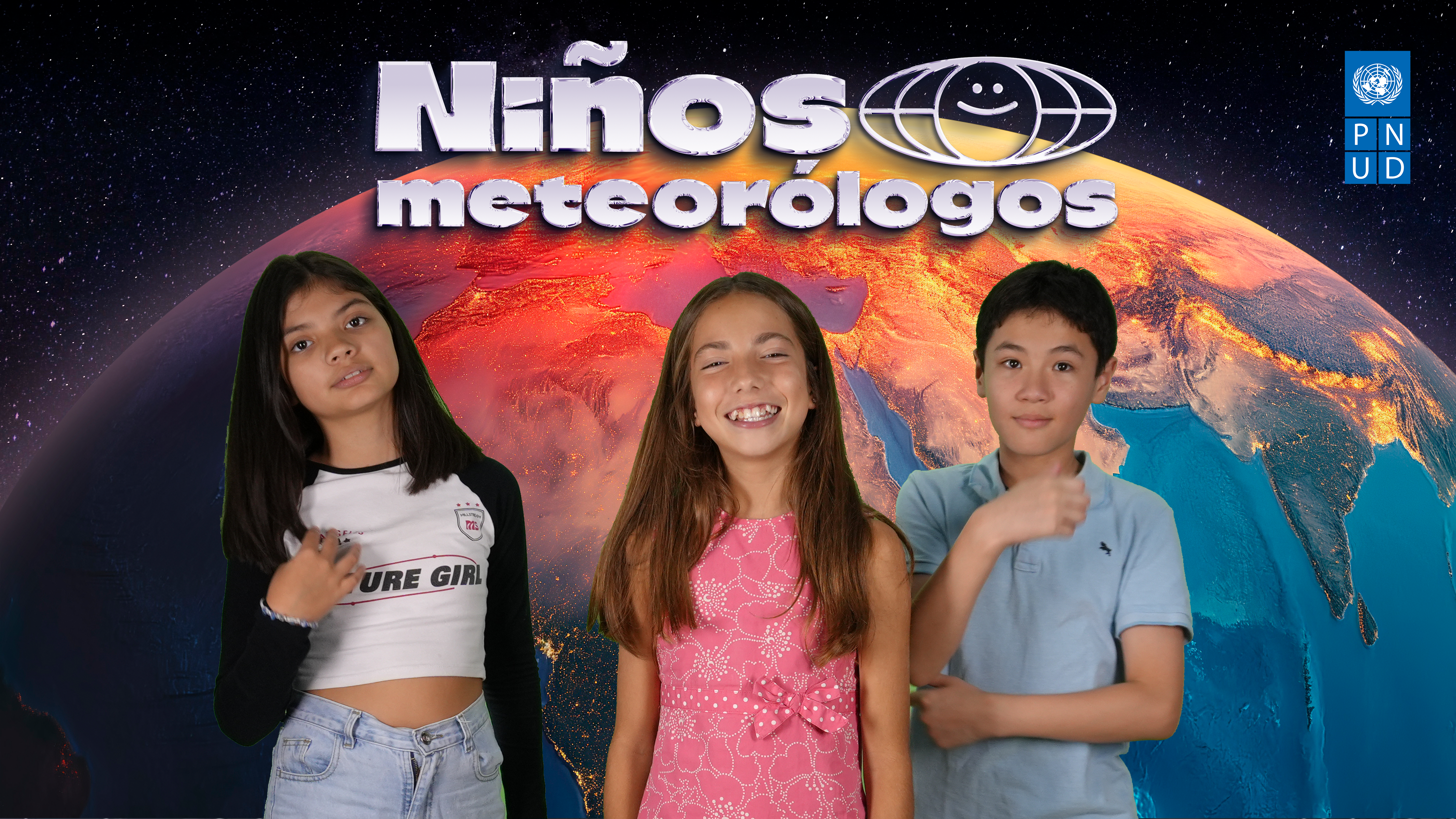 Niños meteorólogos