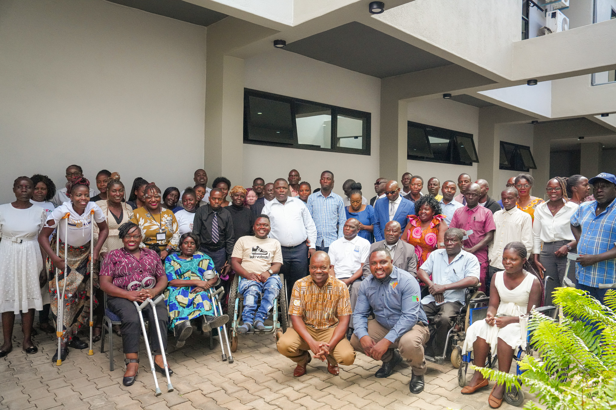 A group photo of attendees at the entrepreneurship Training for Persons with Disabilities in Central Province