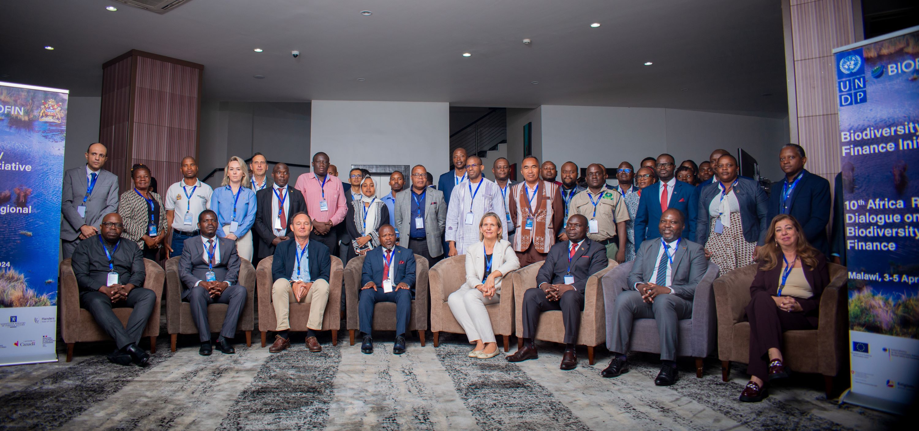 Participants to the 10th Africa Regional Dialogue on Biodiversity Finance, 3-5 April 2024