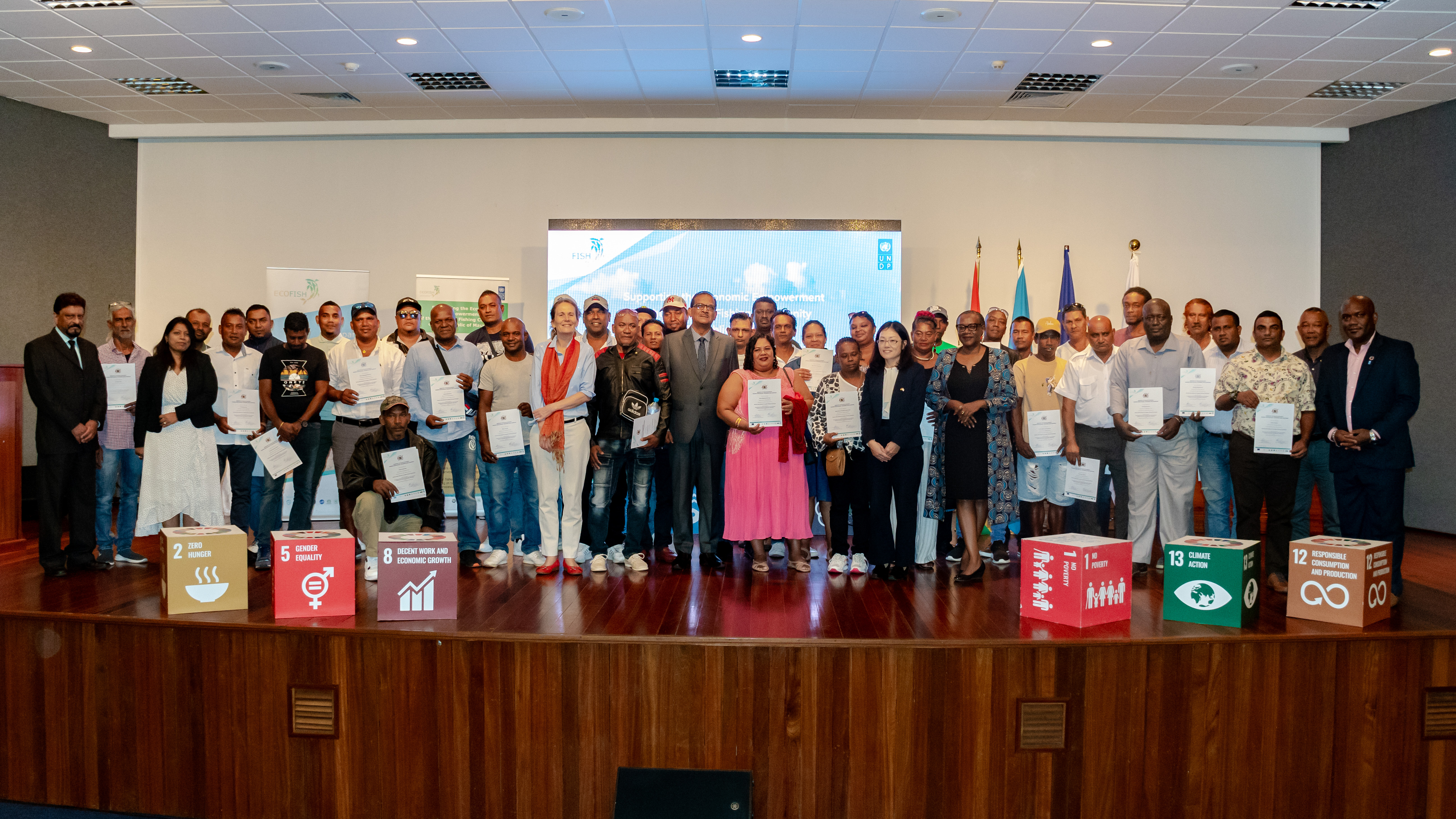 Launch of the RodMoFad mobile application and award ceremony for longline fishing training under the Mauritius E€OFISH project