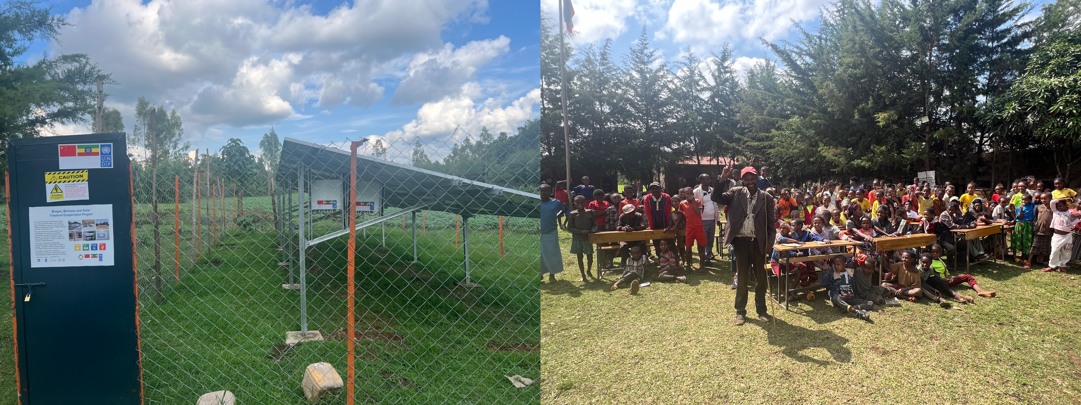 solar panels installed at schools in Ethiopia