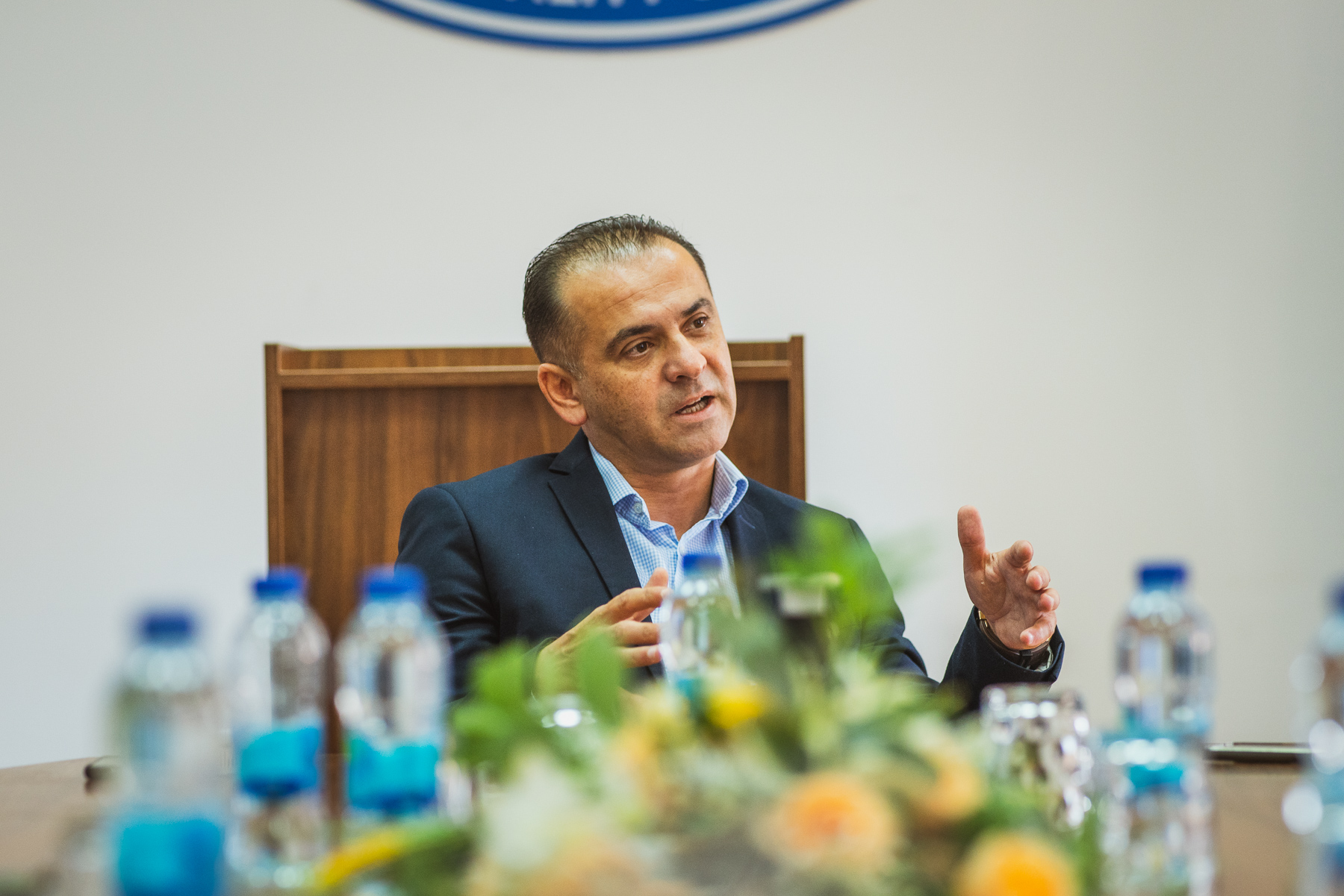 a man sitting at a table