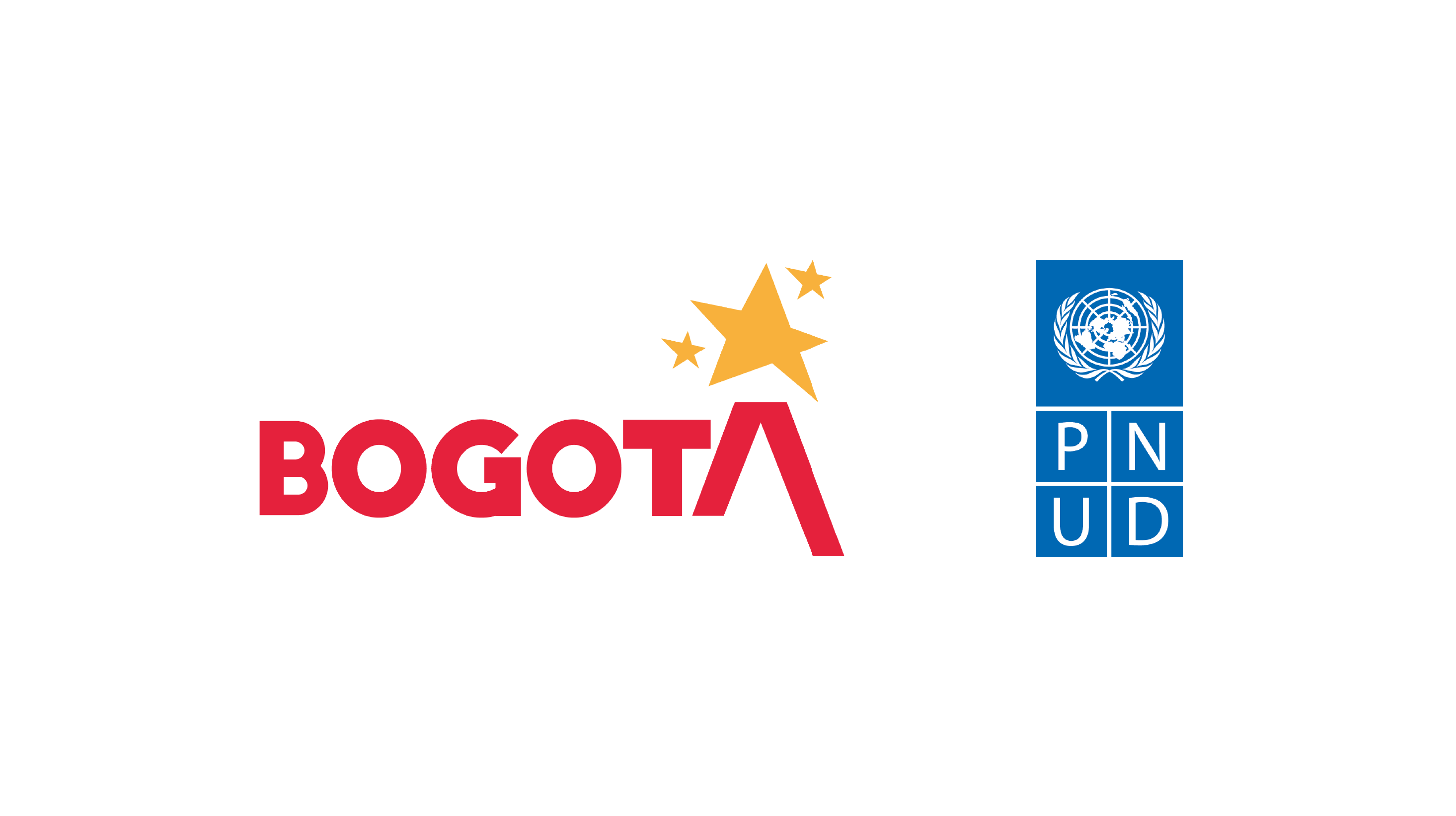 Bogotá city logo with star accents beside UNDP logo.