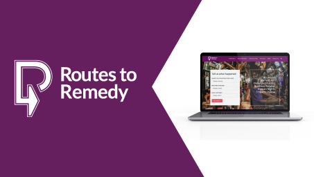 Routes to Remedy toolkit logo and mockup on a computer