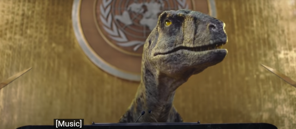 Frankie, the Dino: UNDP's mascot for the ‘Don’t Choose Extinction’ campaign 