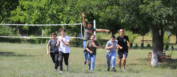 Youth games in the Kachreti Community College. Photo: UNDP Georgia/Gogita Bukhaidze