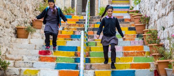 2018 – East Jerusalem. UNDP supporting students going to school in the old city of East Jerusalem to have quality education