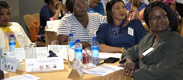 Cross section of women political party leaders during the training at Radison Blu