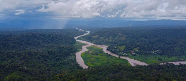 Rio Sixaola, frontera Panamá Costa Rica en Bocas del Toro