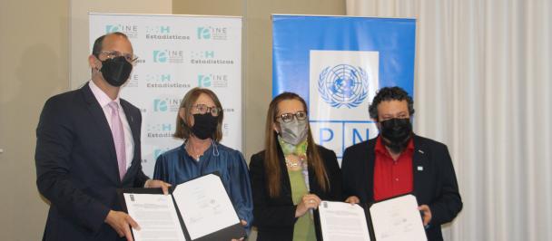 Presentación de acuerdo firmado entre el INE y el PNUD en Honduras