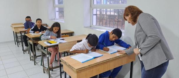 Children learning at school