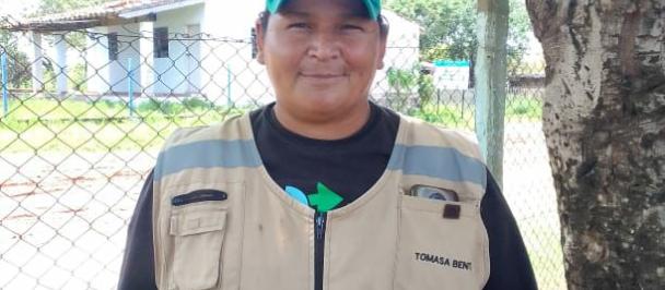 Tomasa Benítez, miembro de la brigada de la reserva ecológica
