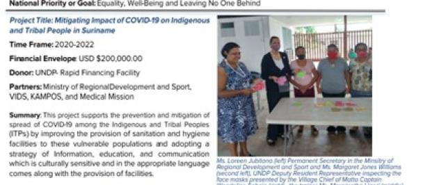 Project brief Social Development UNIT UNDP Suriname year 2022